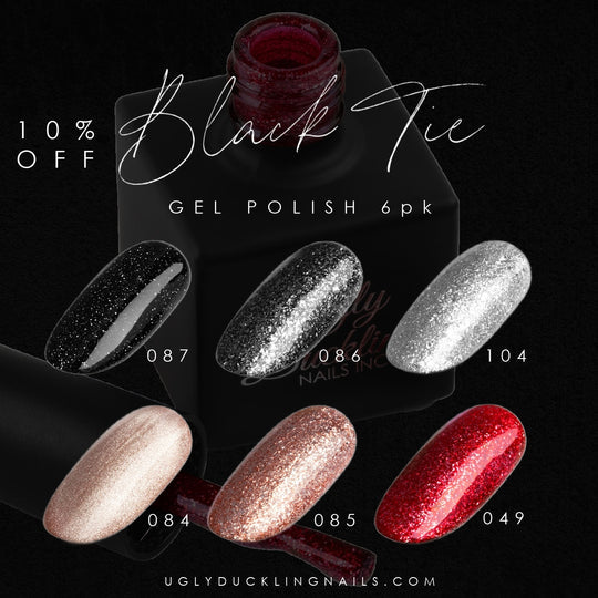 GEL POLISH BLACK TIE - 6PK COLLECTION