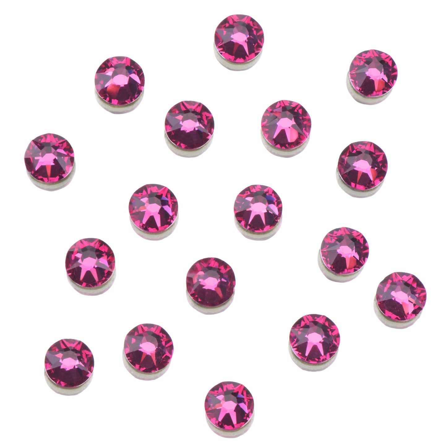 CRYSTALS - FLATBACK ROUND - 144PK FUSCHIA