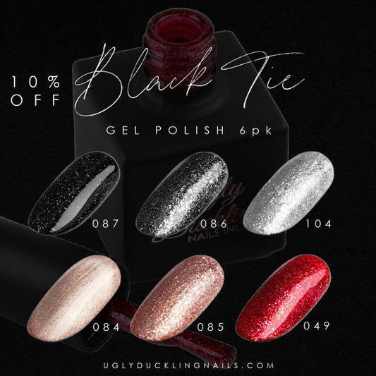GEL POLISH BLACK TIE - 6PK COLLECTION