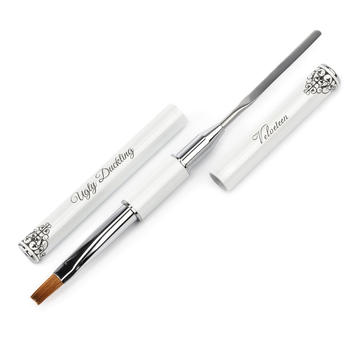 PEARL WOOD HANDLE VELVETEEN BRUSH