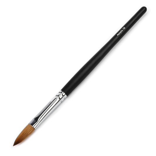 #16 OVAL BLEND ACRYLIC BRUSH - MATTE BLACK WOOD HANDLE