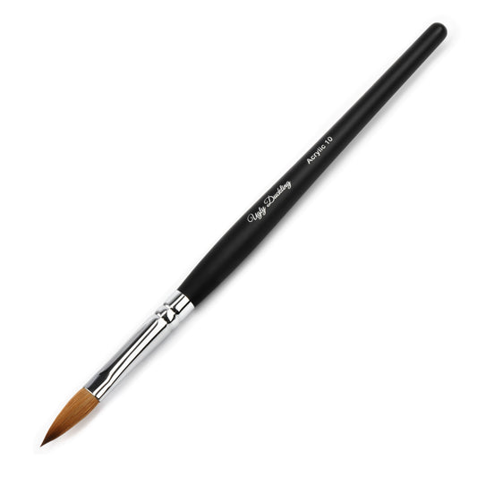 #10 OVAL BLEND ACRYLIC BRUSH - MATTE BLACK WOOD HANDLE