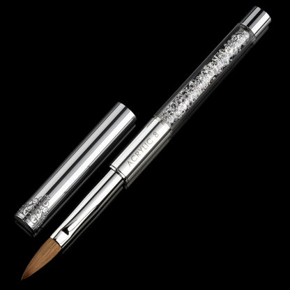 NATURAL HAIR ACRYLIC BRUSH - 8 CHROME