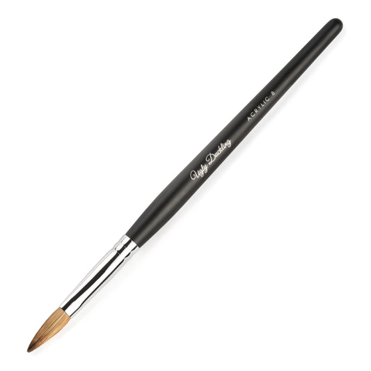 ACRYLIC BRUSH 8 OVAL - MATTE BLACK WOOD HANDLE