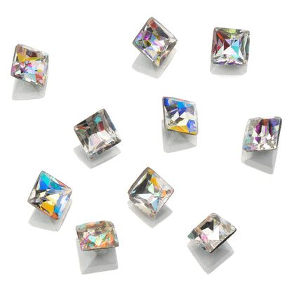 CRYSTALS - POINTED BACK - Square 4mm/6mm