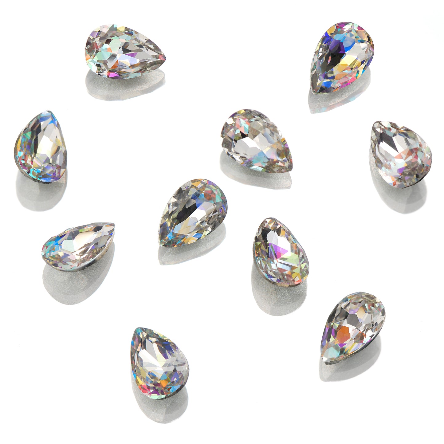 CRYSTALS - POINTED BACK - Teardrop