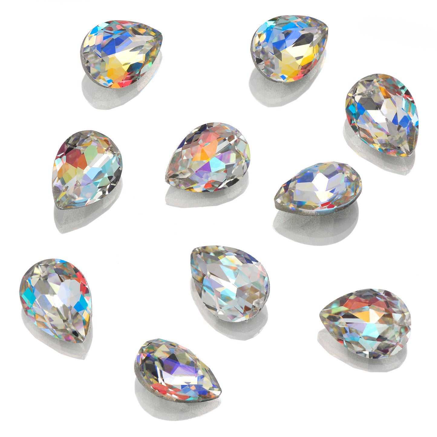CRYSTALS - POINTED BACK - Teardrop