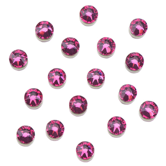CRYSTALS - FLATBACK ROUND - 144PK FUSCHIA