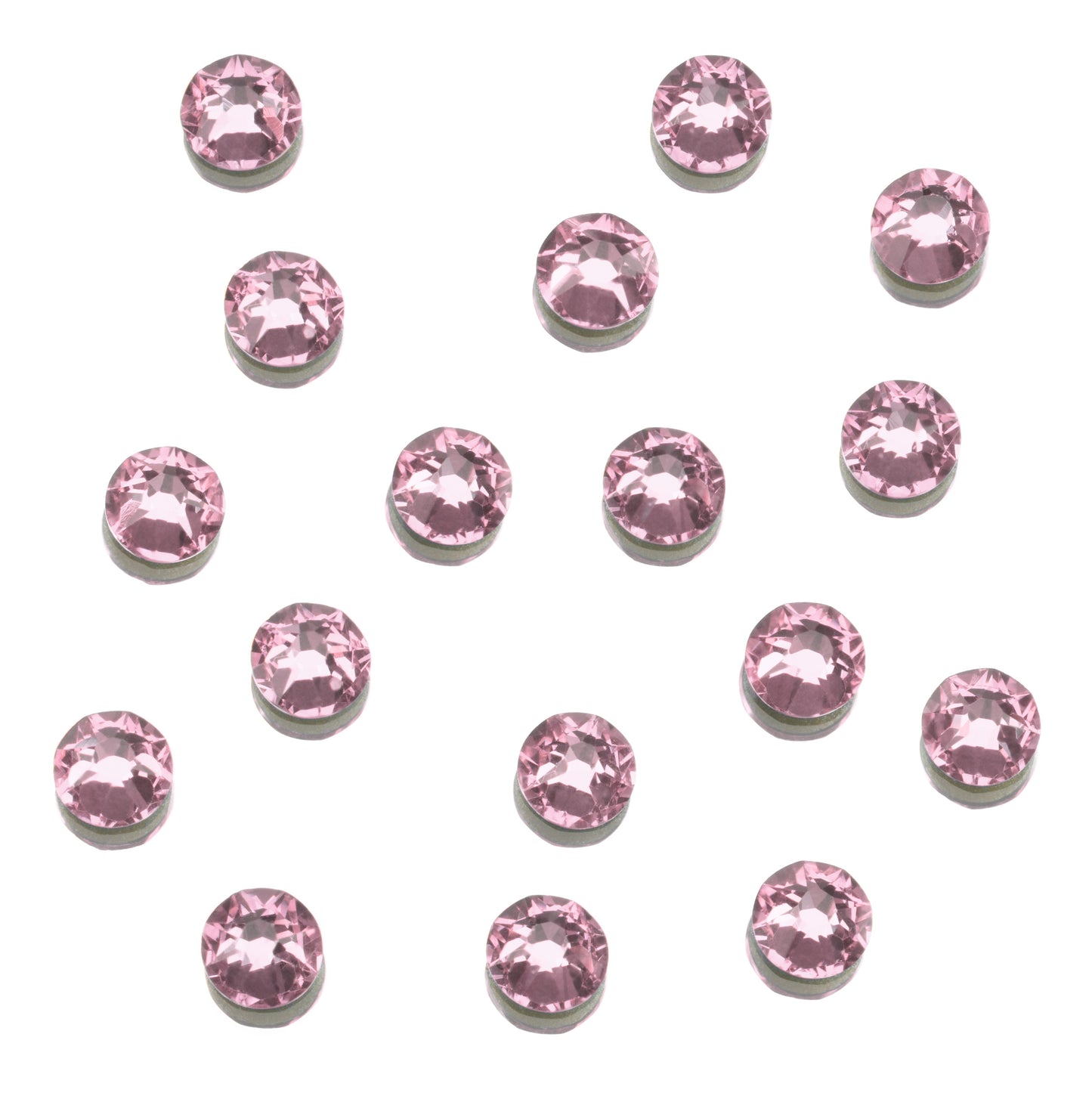 CRYSTALS - FLATBACK ROUND - 144PK LIGHT ROSE