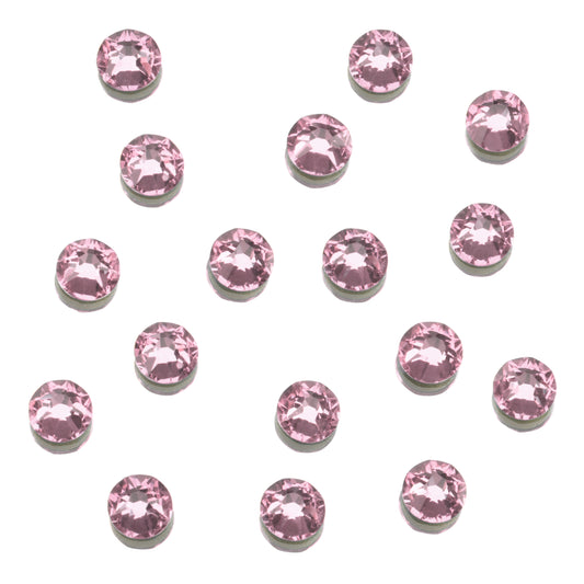 CRYSTALS - FLATBACK ROUND - 144PK LIGHT ROSE