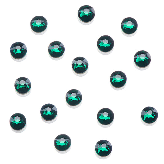 CRYSTALS - FLATBACK ROUND - 144PK EMERALD