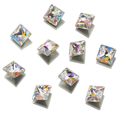 CRYSTALS - POINTED BACK - Square 4mm/6mm