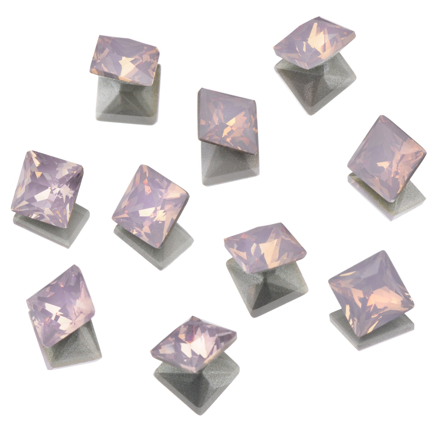 CRYSTALS - POINTED BACK - Square 4mm/6mm