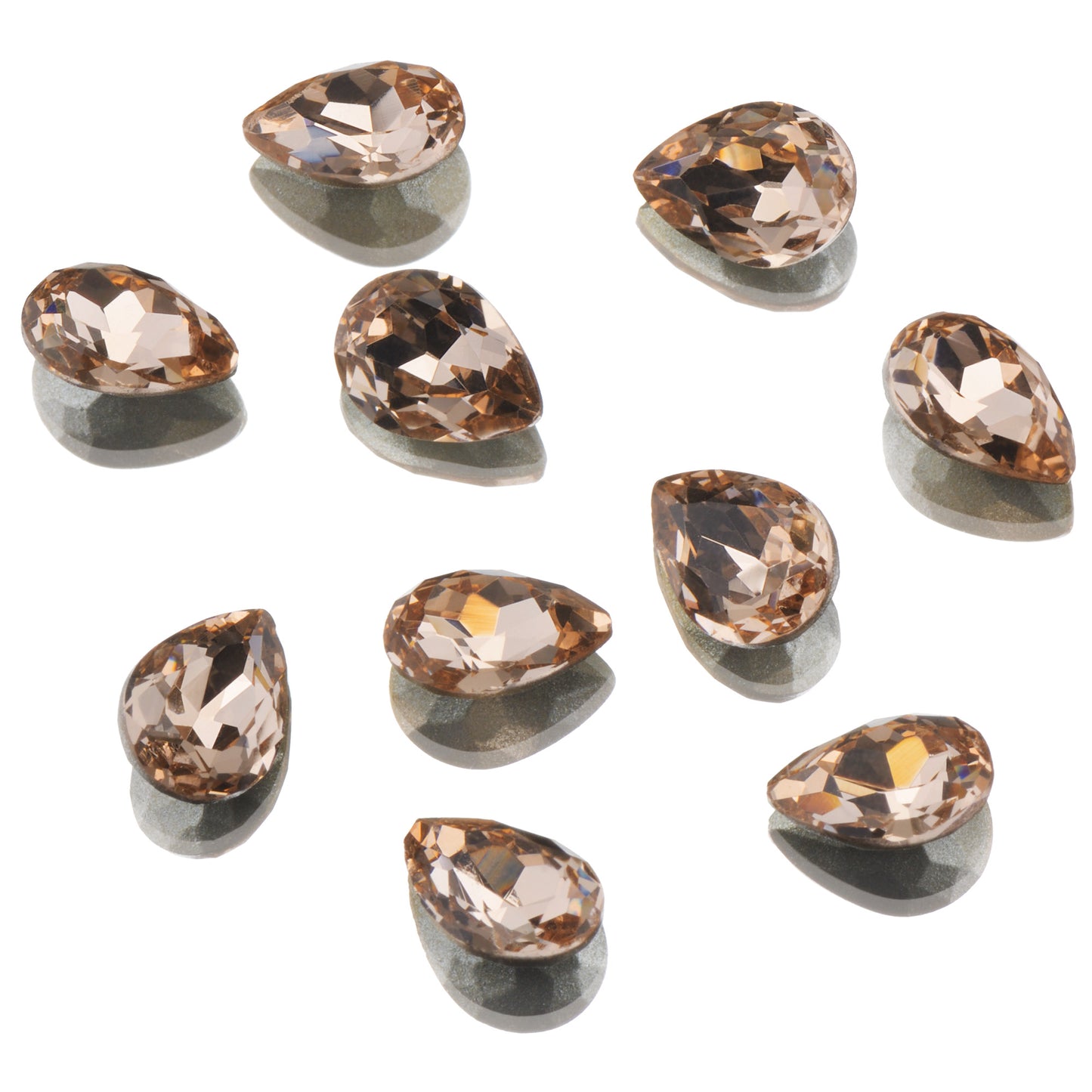 CRYSTALS - POINTED BACK - Teardrop